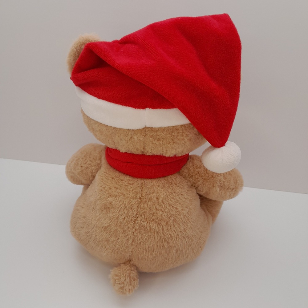 Kellytoy My 1st Christmas Teddy Bear Plush Tan Red Santa Hat Scarf 10 Inch - Picture 5 of 8